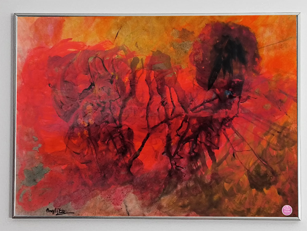 Énergies brutes, peinture acrylique sur l'énergie.